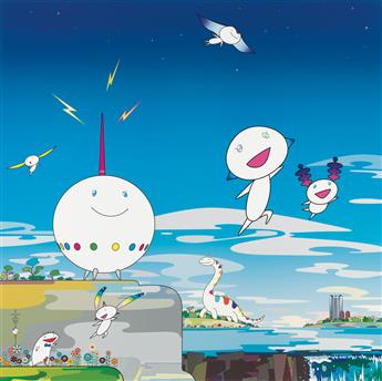 TAKASHI MURAKAMI Two color offset lithographs.